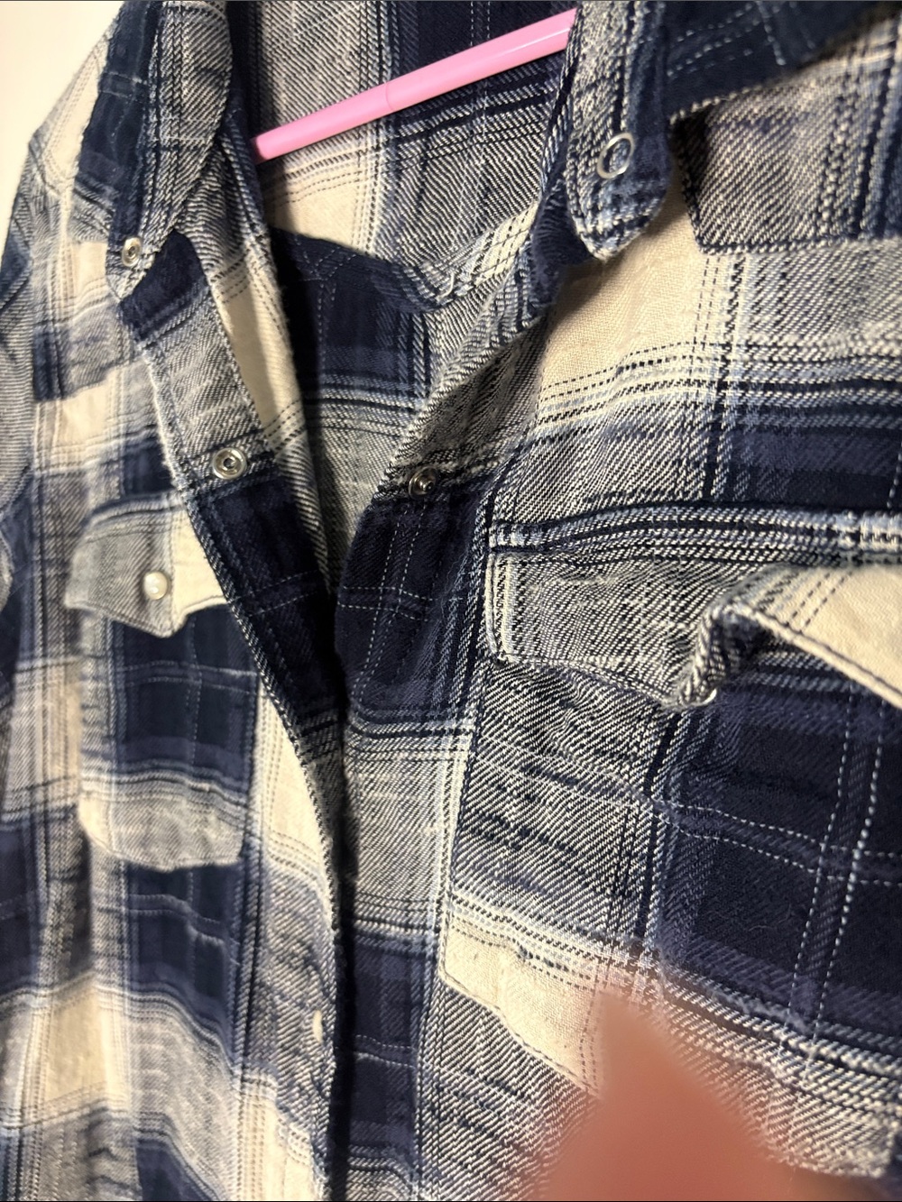 Old Navy Black and White Plaid Midi Shirt Dress - Picture 2 of 4